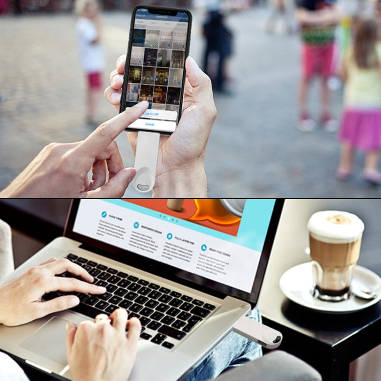 S29 3 in 1 32GB Micro USB + USB + 8 Pin Interface Metal Twister Flash Disk, 32GB