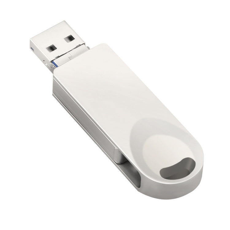 S29 3 in 1 64GB Micro USB + USB + 8 Pin Interface Metal Twister Flash Disk, 64GB