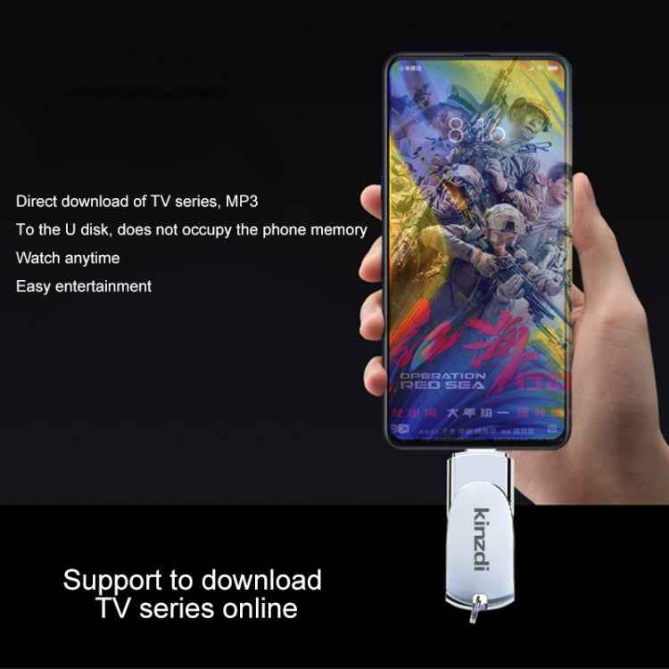 Kinzdi 32GB USB + 8 Pin Interface Metal Twister Flash U Disk