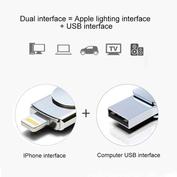 Kinzdi 32GB USB + 8 Pin Interface Metal Twister Flash U Disk