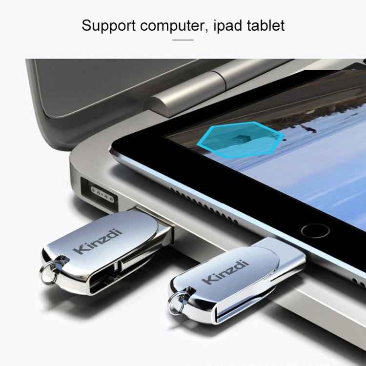 Kinzdi 32GB USB + 8 Pin Interface Metal Twister Flash U Disk