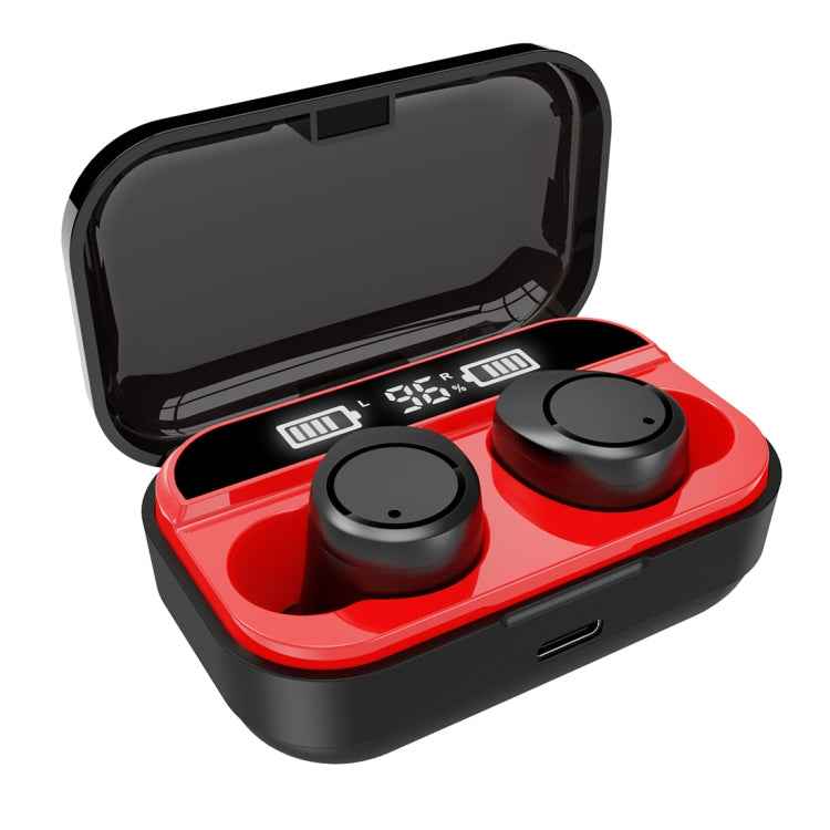 X5 TWS Bluetooth V5.0 Wireless Stereo Headset with Charging Case and Digital Display, Support Intelligent Pairing