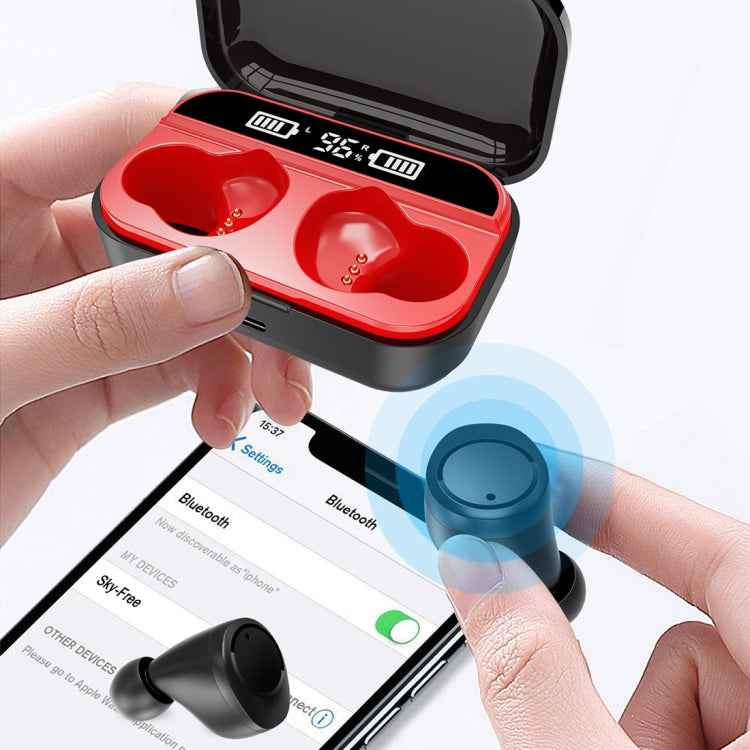 X5 TWS Bluetooth V5.0 Wireless Stereo Headset with Charging Case and Digital Display, Support Intelligent Pairing