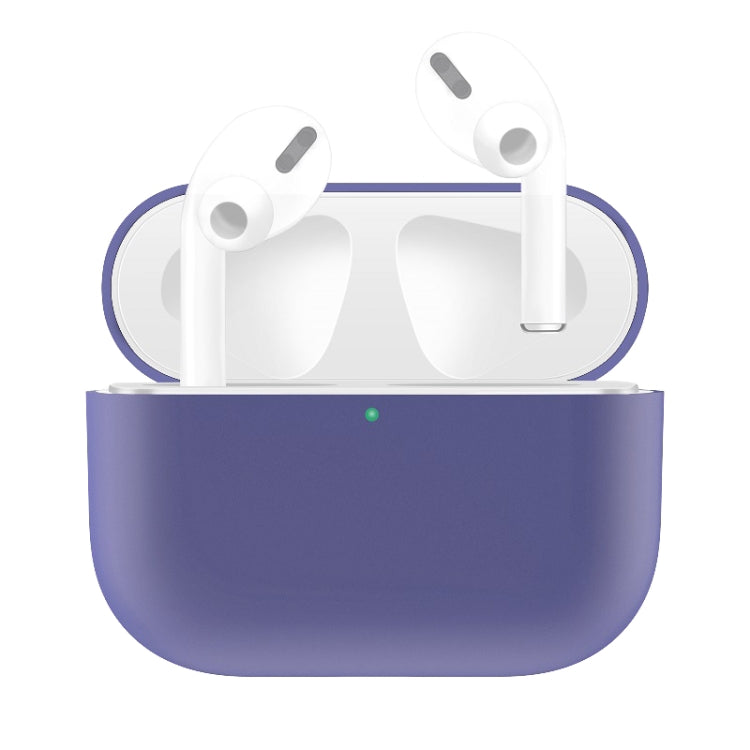 For AirPods Pro Solid Color Silicone Earphone Protective Case, Grey, Light Purple, Black, Yellow, Pink