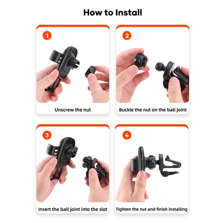 ROCK W31 Car Gravity Wireless Charging Air Outlet Bracket