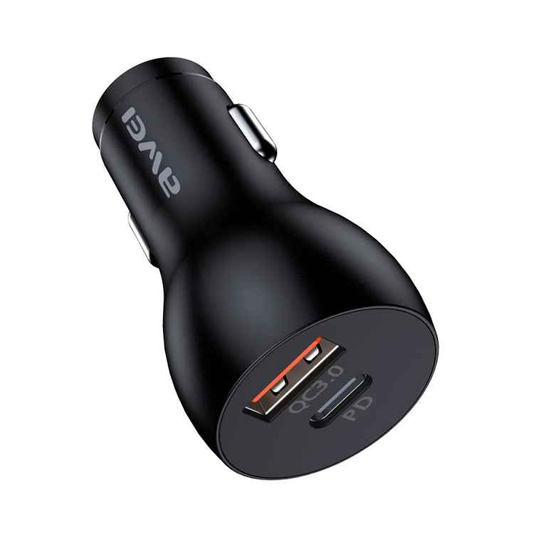 awei C-822 18W PD 8 Pin + 18W QC 3.0 USB Interface Car Charger