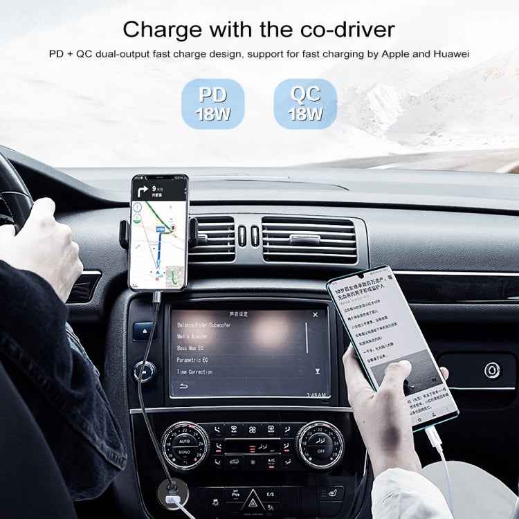 awei C-822 18W PD 8 Pin + 18W QC 3.0 USB Interface Car Charger