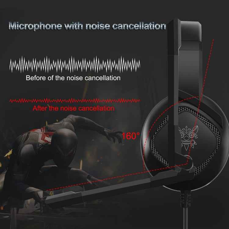 ONIKUMA K19 Single Plug Light Adjustable Gaming Headphone with Microphone
