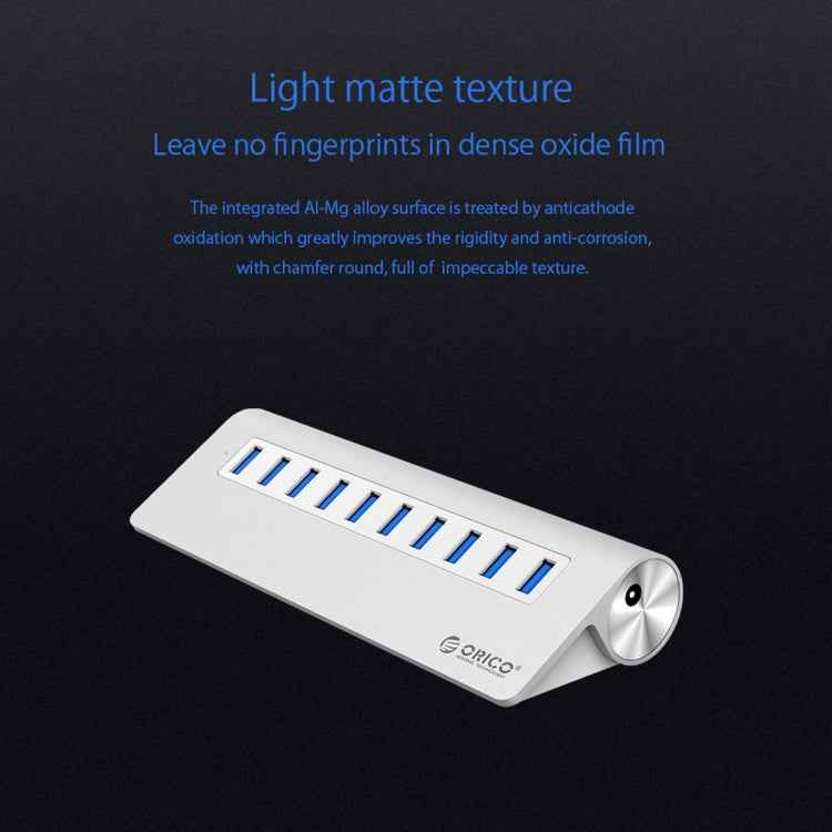 ORICO M3H10-U3-V2 Aluminum Alloy 10 USB 3.0 Ports HUB
