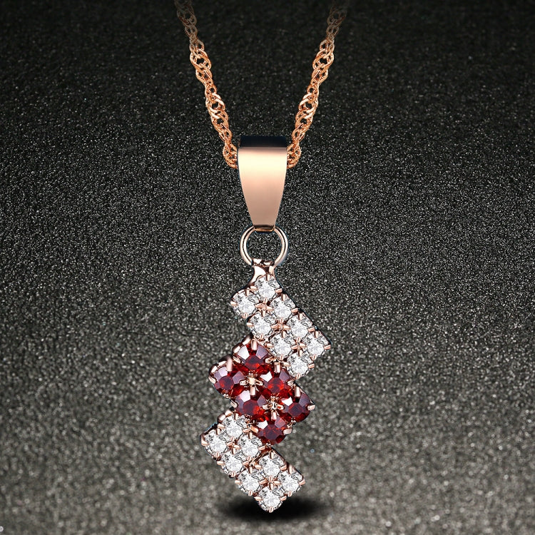 18k Gold Plated Irregular Geometry Crystal Pendant Necklace For Female, 43*13 mm