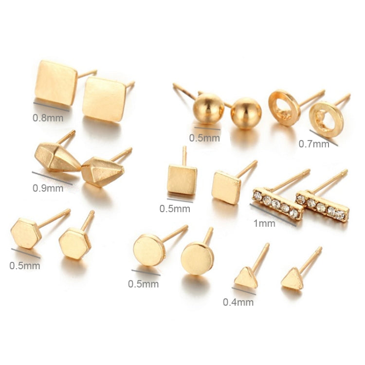 9 Pair Sets Assorted Multiple Stud Earrings Jewelry Set With Card For Women And Girls
