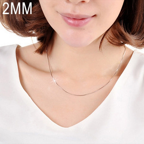 2MM Personality Fashion Silver Plated Snake Bone Chain(Silver length:18 inch)