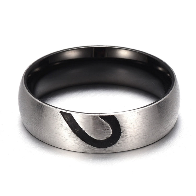 Fashion Rhinestone Love Heart Splice Couples Ring Fine Titanium Steel Ring for Men and Women(Silver without Diamond, US Size: 10)