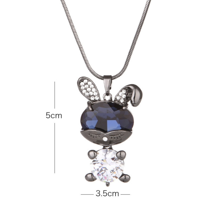 Autumn and Winter Fashion Simple Female Necklaces Gun-black Color Easy-matching Sweater Necklace