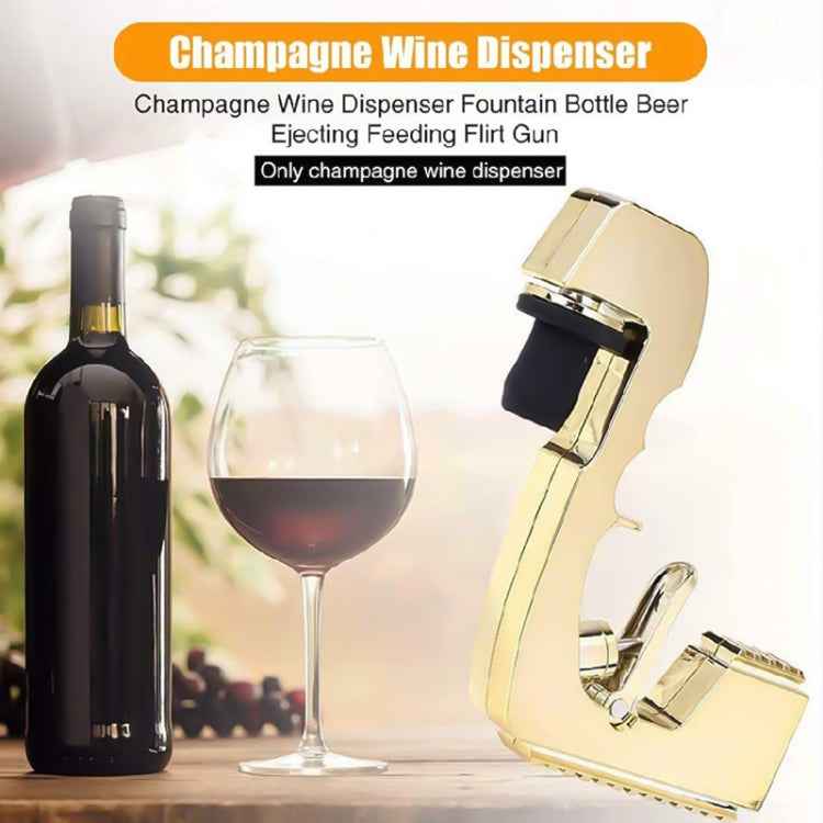 Plastic Wrapped Metal Bubbly Blaster Champagne Bottle Squirt Gun Bar Tool