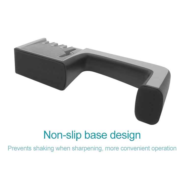 4 in 1 Stainless Steel Knife Sharpener Four Section Hand-held Quick Sharpening Tool with Non Slip Handle
