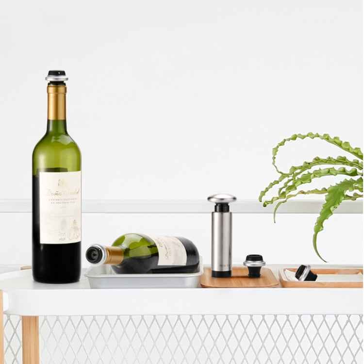 Original Xiaomi Youpin CircleJoy Stainless Steel Red Wine Preservation Stopper Set, Style: 4 Stoppers in One Pump