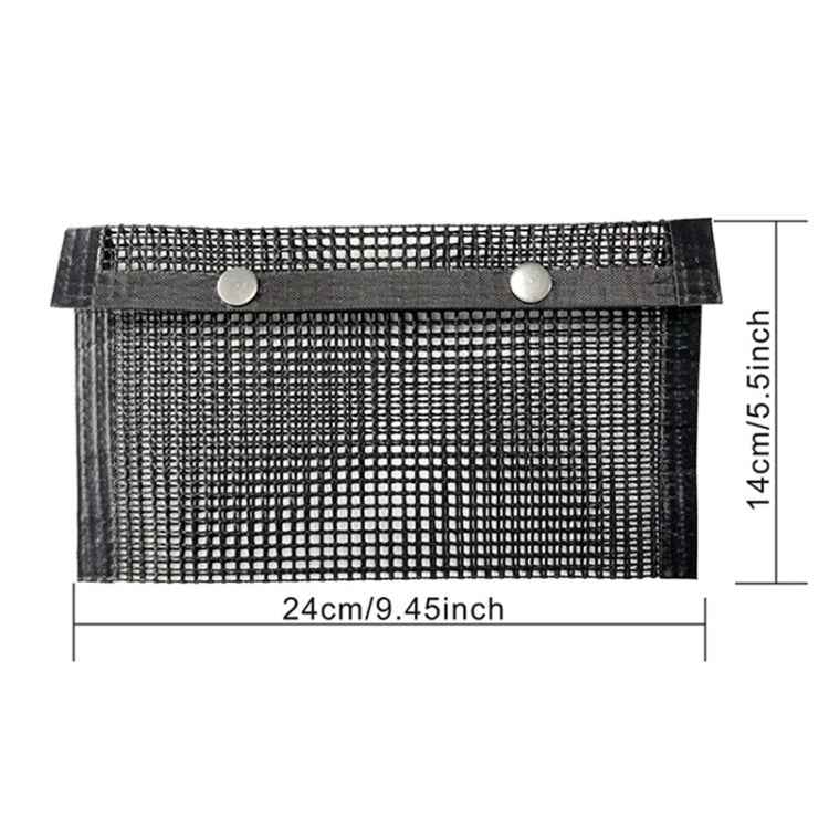Barbecue Heat Resistant Non-stick Grilling Mesh BBQ Baking Bag, Size: 24 x 14cm (Black)
