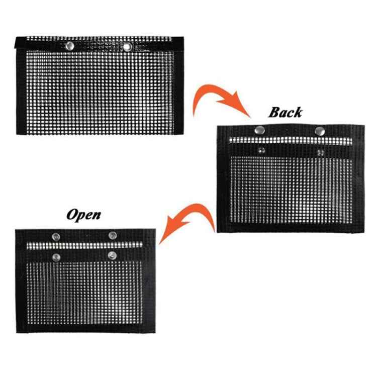 Barbecue Heat Resistant Non-stick Grilling Mesh BBQ Baking Bag, Size: 24 x 14cm (Black)