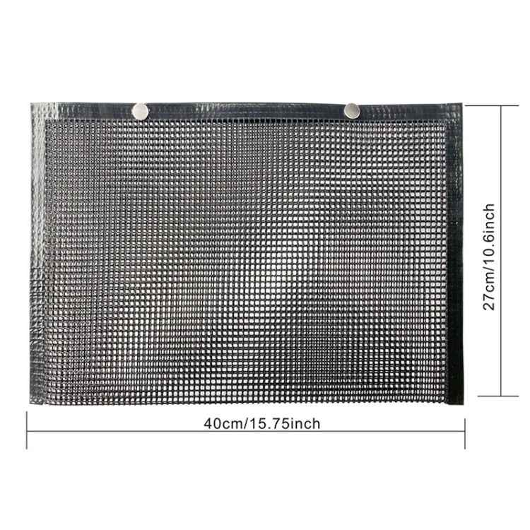Barbecue Heat Resistant Non-stick Grilling Mesh BBQ Baking Bag, Size: 40 x 27cm (Black)
