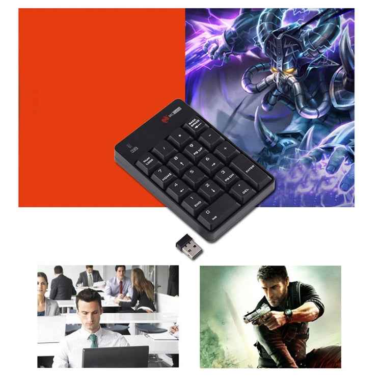 MC Saite SK-51AG 2 in 1 2.4G USB Numeric Wireless Keyboard & Mini Calculator for Laptop Desktop PC