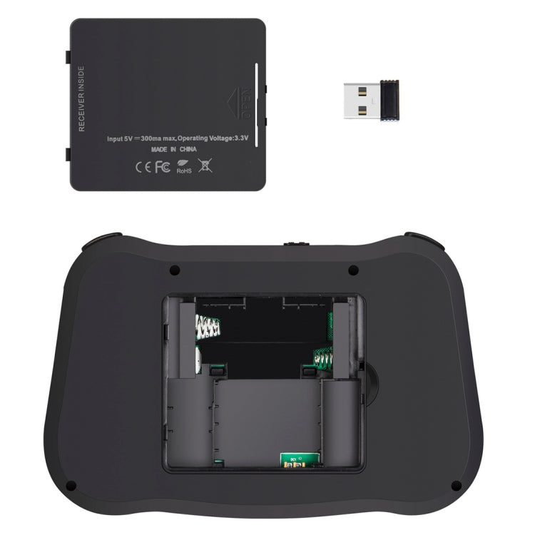 MT08 2.4GHz Mini Wireless Air Mouse QWERTY Keyboard with Colorful Backlight & Touchpad & Multimedia Control for PC, TV