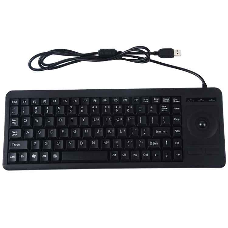 DS-8900 USB Interface Prevent Water Splashing Laser Engraving Character One-piece Wired Trackball Keyboard, Length: 1.5m