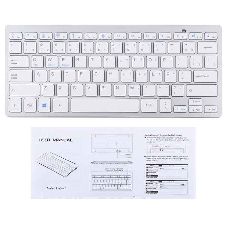 WB-8022 Ultra-thin Wireless Bluetooth Keyboard, Portuguese Keys