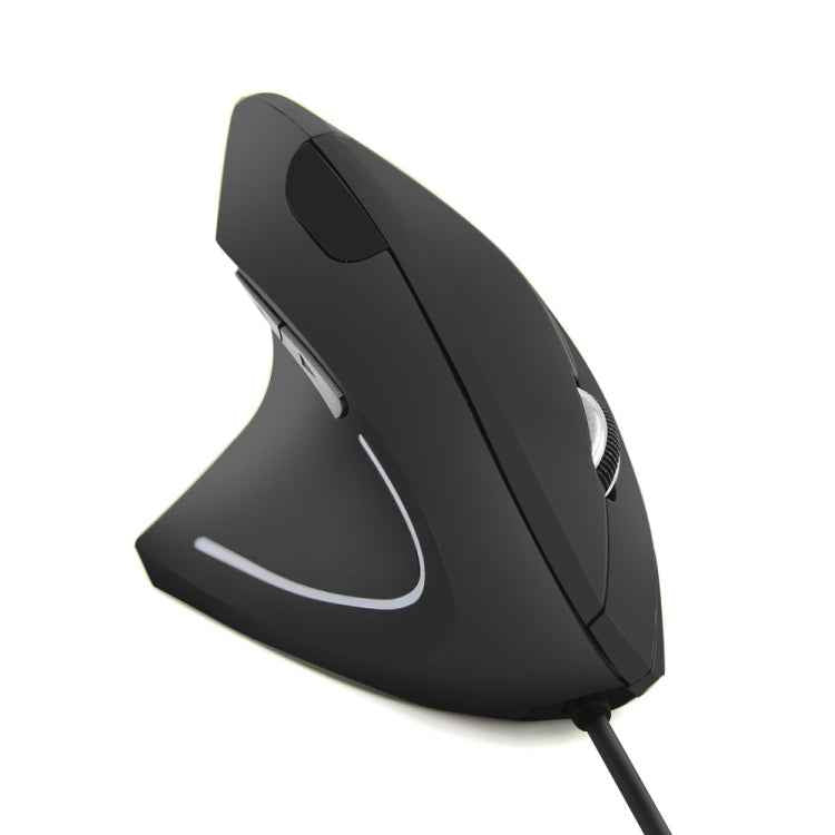 CM0093 Wired Version 2.4GHz Three-button Vertical Mouse for Left-hand, Resolution: 1000DPI / 1200DPI / 1600DPI, Cable Length:1.7m
