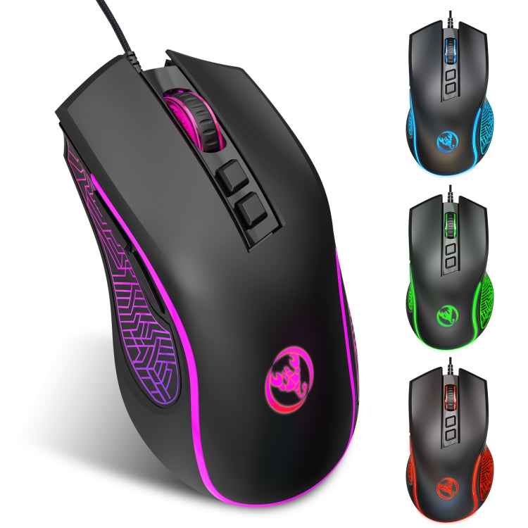 HXSJ X100 7-buttons 3600 DPI Cool Glowing Wired Gaming Mouse, Cable Length: 1.5m