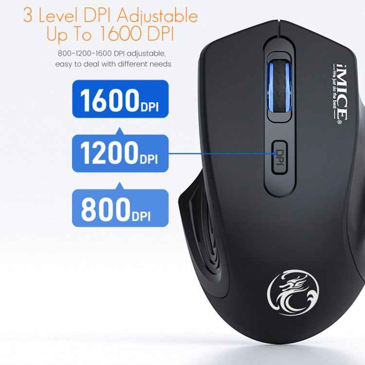 iMICE G-1800 Rechargeable 4 Buttons 1600 DPI 2.4GHz Silent Wireless Mouse for Computer PC Laptop