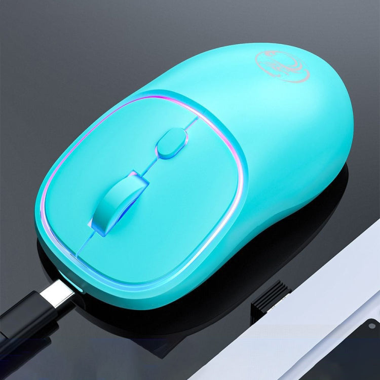 iMICE W-618 Rechargeable 4 Buttons 1600 DPI 2.4GHz Bluetooth Silent Wireless Mouse for Computer PC Laptop, W-618 2.4GHz & Bluetooth