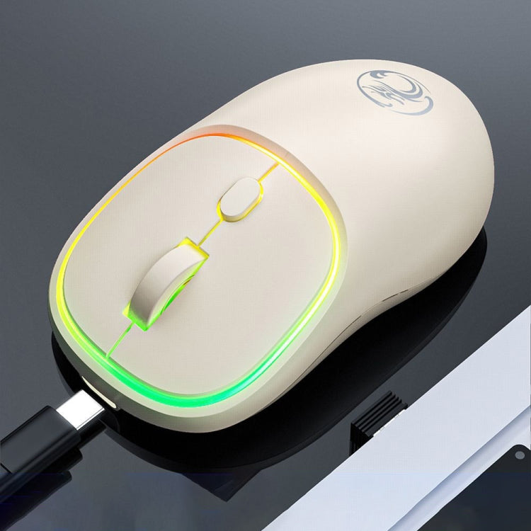 iMICE W-618 Rechargeable 4 Buttons 1600 DPI 2.4GHz Bluetooth Silent Wireless Mouse for Computer PC Laptop, W-618 2.4GHz & Bluetooth