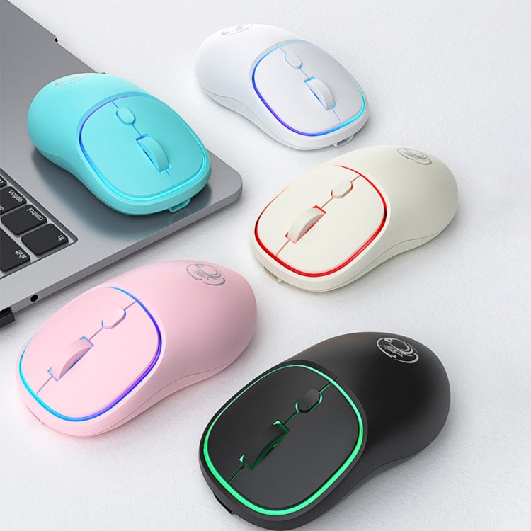 iMICE W-618 Rechargeable 4 Buttons 1600 DPI 2.4GHz Bluetooth Silent Wireless Mouse for Computer PC Laptop, W-618 2.4GHz & Bluetooth