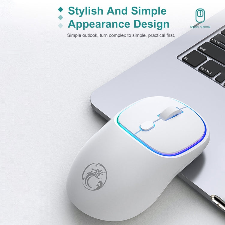 iMICE W-618 Rechargeable 4 Buttons 1600 DPI 2.4GHz Bluetooth Silent Wireless Mouse for Computer PC Laptop