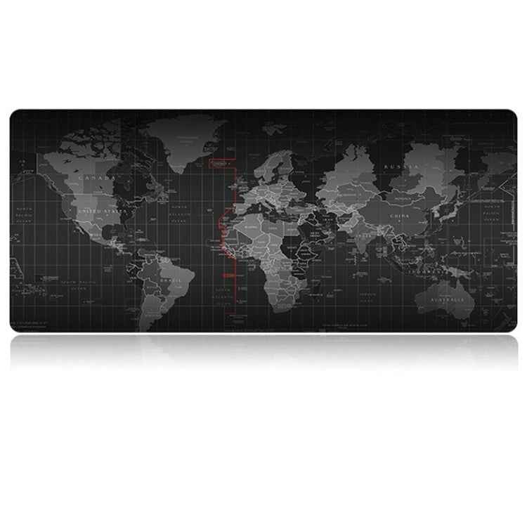 Extended Large Anti-Slip World Map Pattern Soft Rubber Smooth Cloth Surface Game Mouse Pad Keyboard Mat, Size: 90 x 40cm
