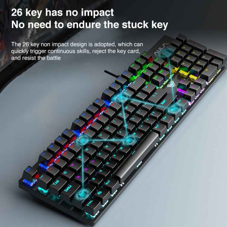 AULA S2022 USB Wired Mechanical Keyboard