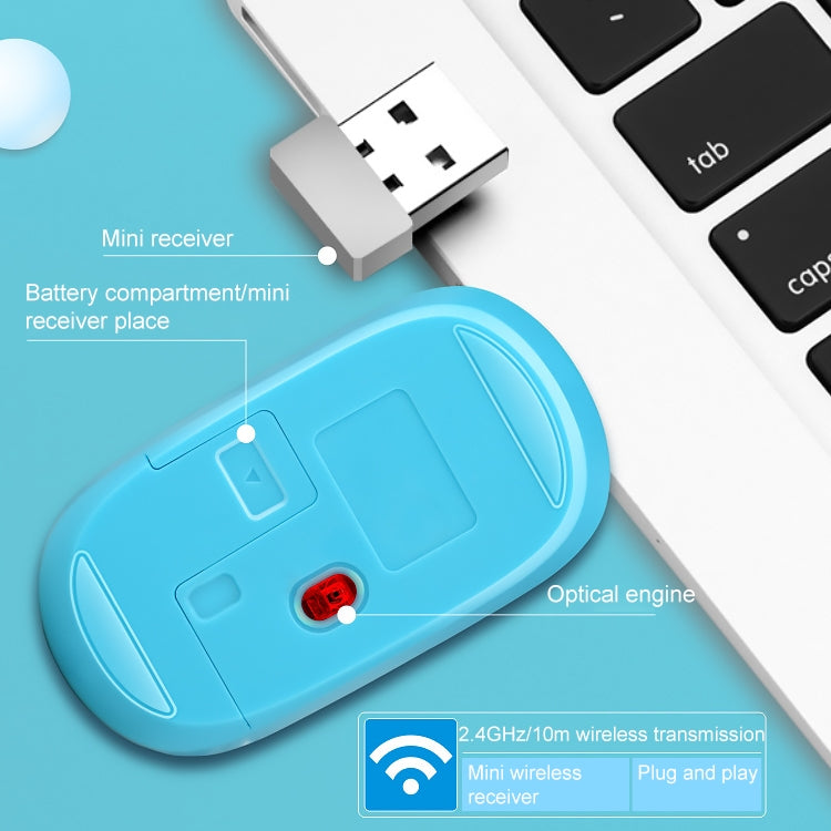 ZGB 8820 Candy Color Wireless Keyboard + Mouse Set, 8820 (Black), 8820 (White)