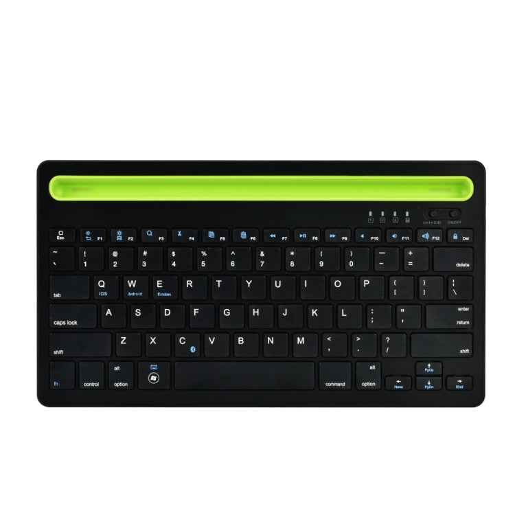 B908 Ultra-slim 78 Keys Bluetooth Wireless Keyboard with Concave Mobile Phone Holder