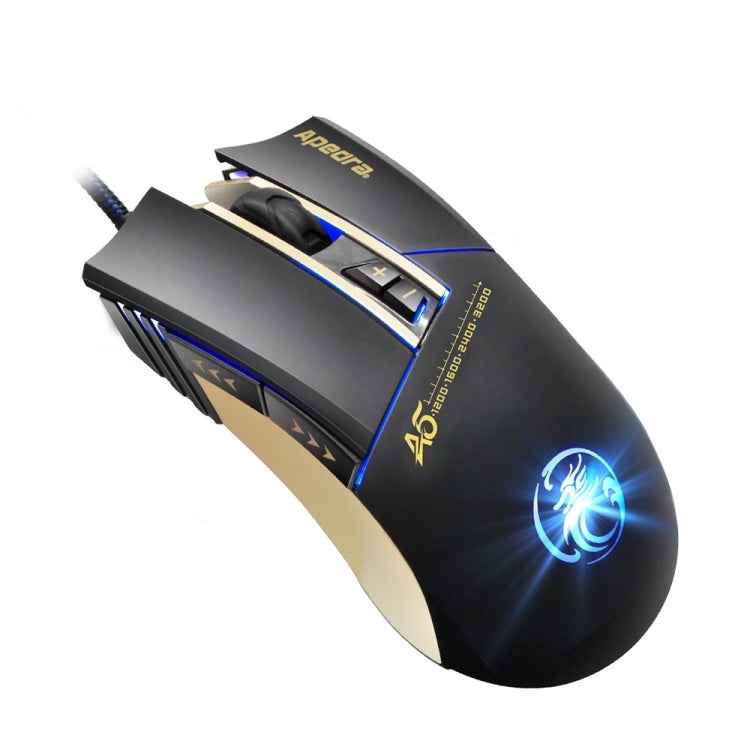 Apedra iMICE A5 High Precision Gaming Mouse LED four color controlled breathing light USB 7 Buttons 3200 DPI Wired Optical Gaming Mouse for Computer PC Laptop
