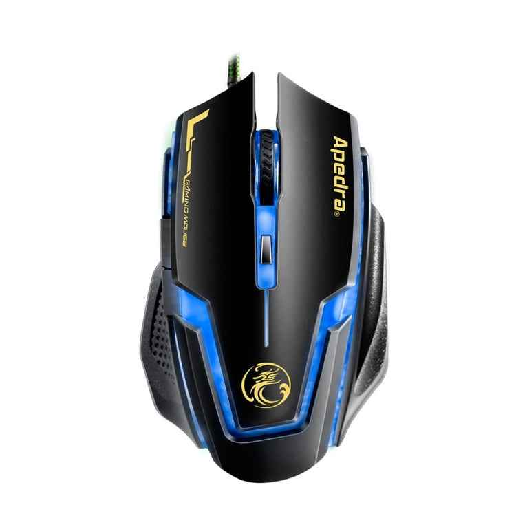 Apedra iMICE A9 High Precision Gaming Mouse LED four color controlled breathing light USB 6 Buttons 3200 DPI Wired Optical Gaming Mouse for Computer PC Laptop
