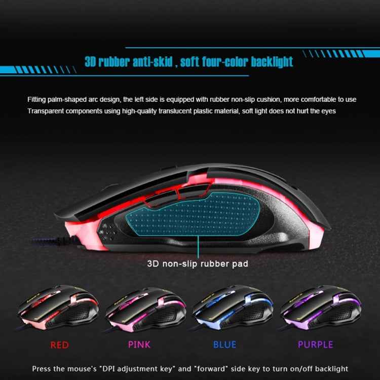 Apedra iMICE A9 High Precision Gaming Mouse LED four color controlled breathing light USB 6 Buttons 3200 DPI Wired Optical Gaming Mouse for Computer PC Laptop