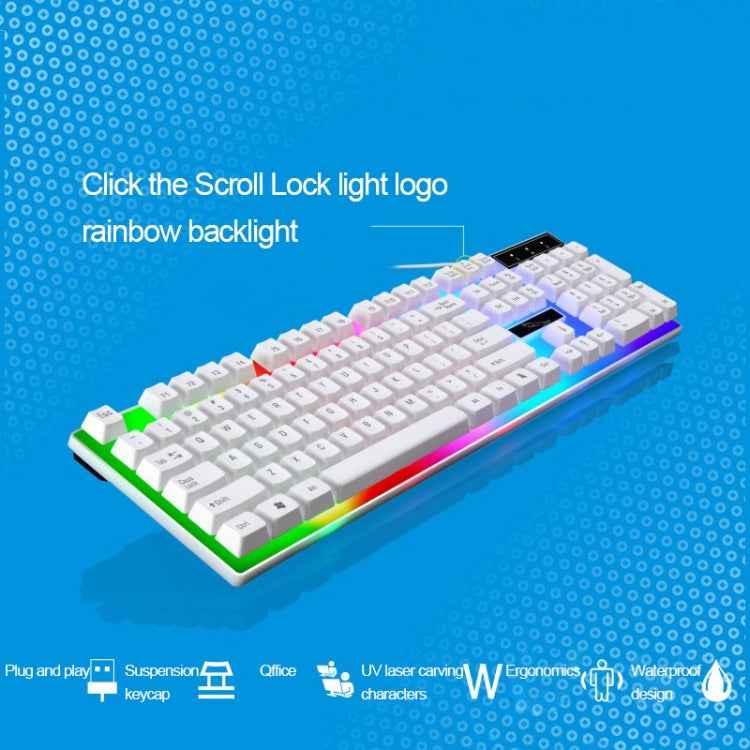 ZGB G21 104 Keys USB Wired Mechanical Feel Colorful Backlight Office Computer Keyboard Gaming Keyboard
