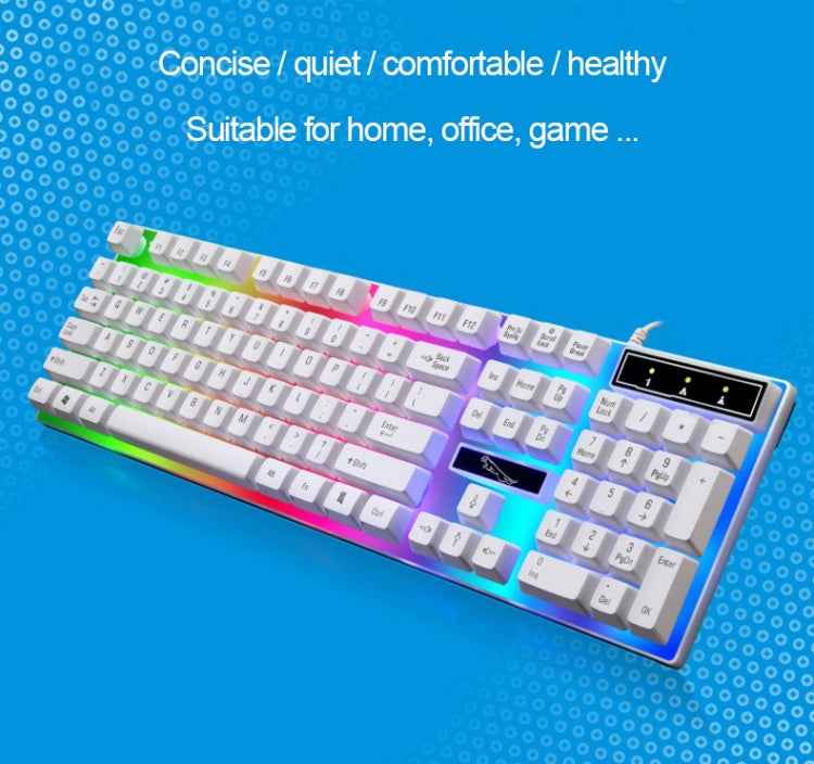 ZGB G21 104 Keys USB Wired Mechanical Feel Colorful Backlight Office Computer Keyboard Gaming Keyboard