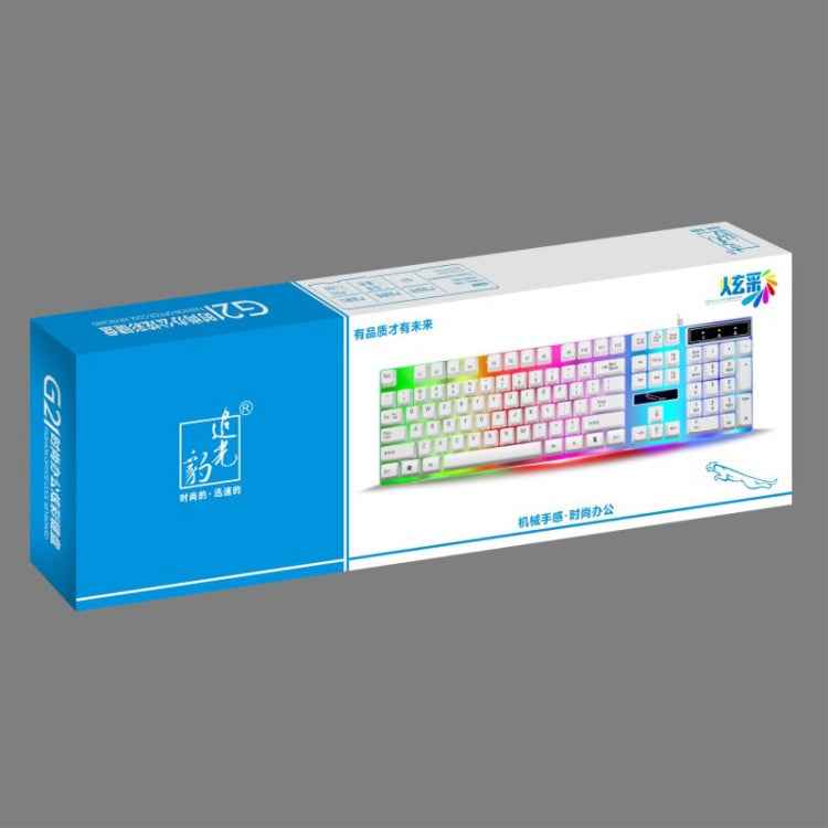ZGB G21 104 Keys USB Wired Mechanical Feel Colorful Backlight Office Computer Keyboard Gaming Keyboard