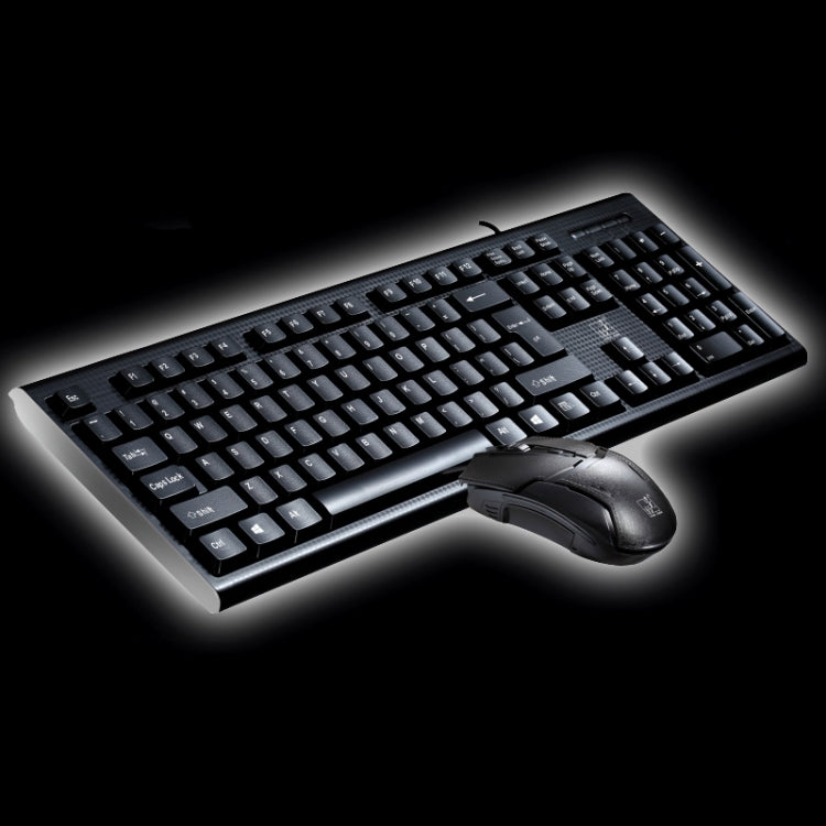 Kit de teclado y ratón óptico Chasing Leopard Q9 de 1600 DPI con textura de cuadrícula y cable profesional para juegos de oficina
