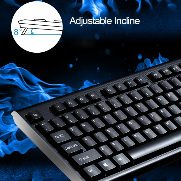 Kit de teclado y ratón óptico Chasing Leopard Q9 de 1600 DPI con textura de cuadrícula y cable profesional para juegos de oficina