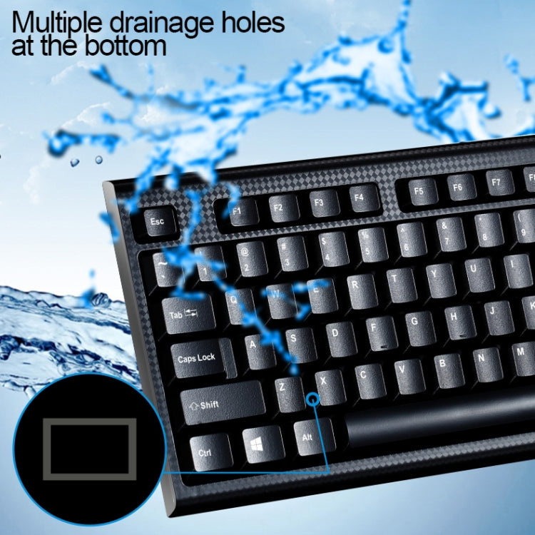 Kit de teclado y ratón óptico Chasing Leopard Q9 de 1600 DPI con textura de cuadrícula y cable profesional para juegos de oficina