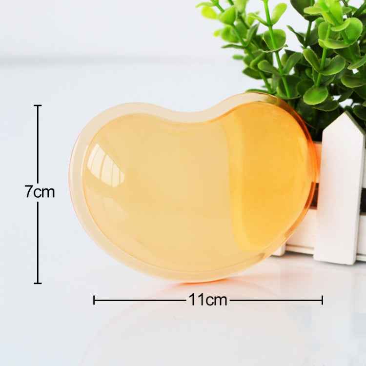 MONTIAN 2 PCS Transparent Silicone Bracer Heart-shaped Mouse Wrist Supporter, Random Color Delivery