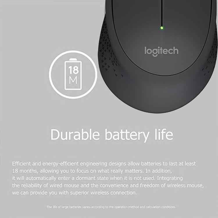 Logitech M280 2.4GHz 3-keys 1000DPI Wireless Optical Mouse, Wireless Range: 10m